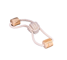 Elkwood Coffee Wood Knot Dumbell Dog Toy