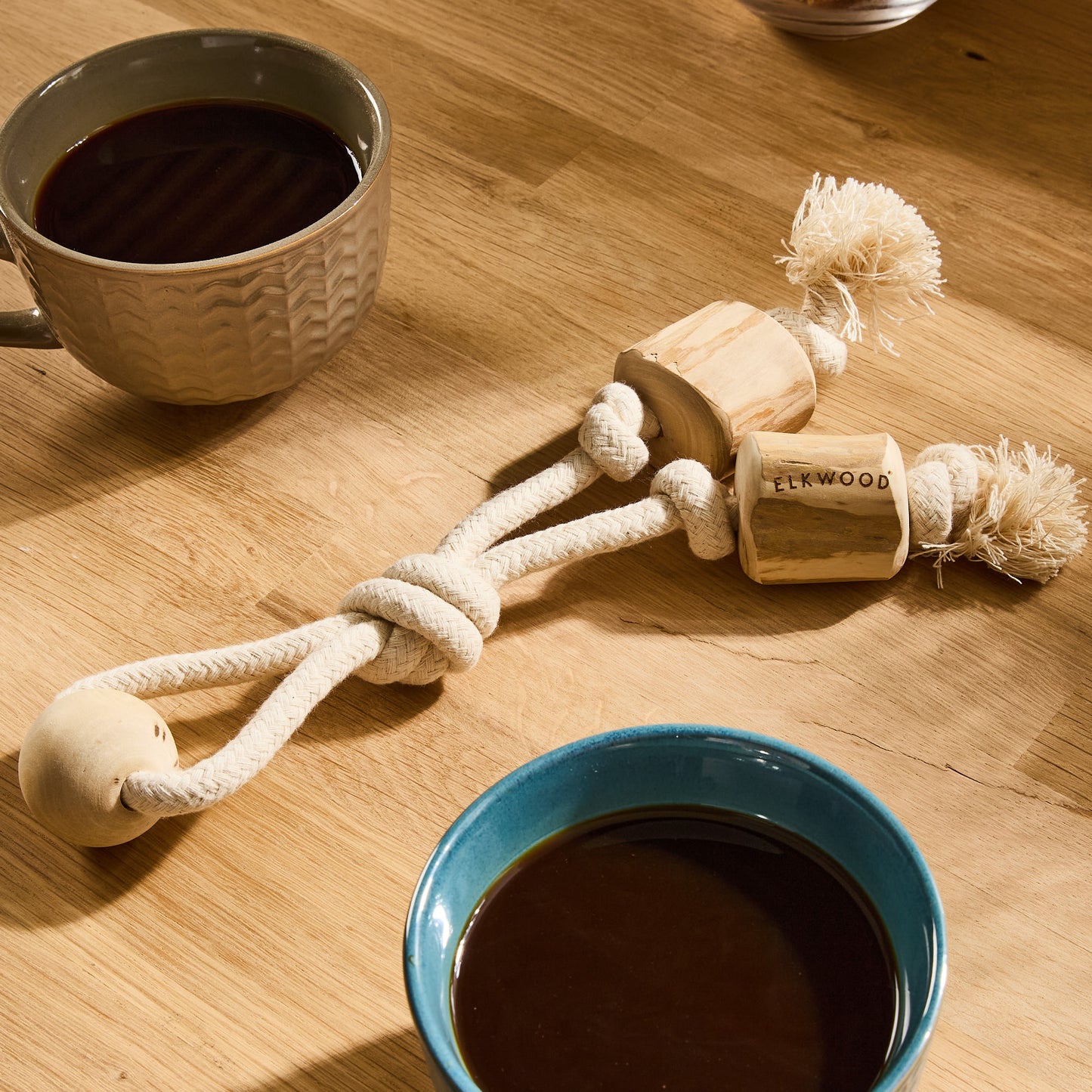Elkwood Coffee Wood Double Rope Dog Toy