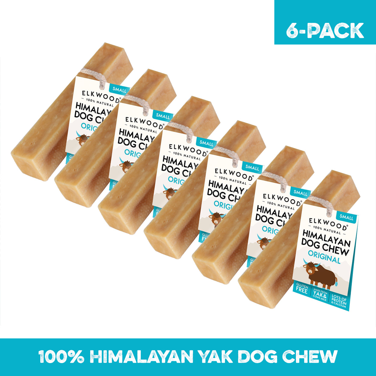 Elkwood 100% Himalayan Yak Cheese Dog Chew | Small Saver Pack (6-Chews)