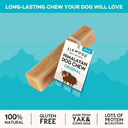 Elkwood 100% Himalayan Yak Cheese Dog Chew | Small Value Pack (4-Chews)