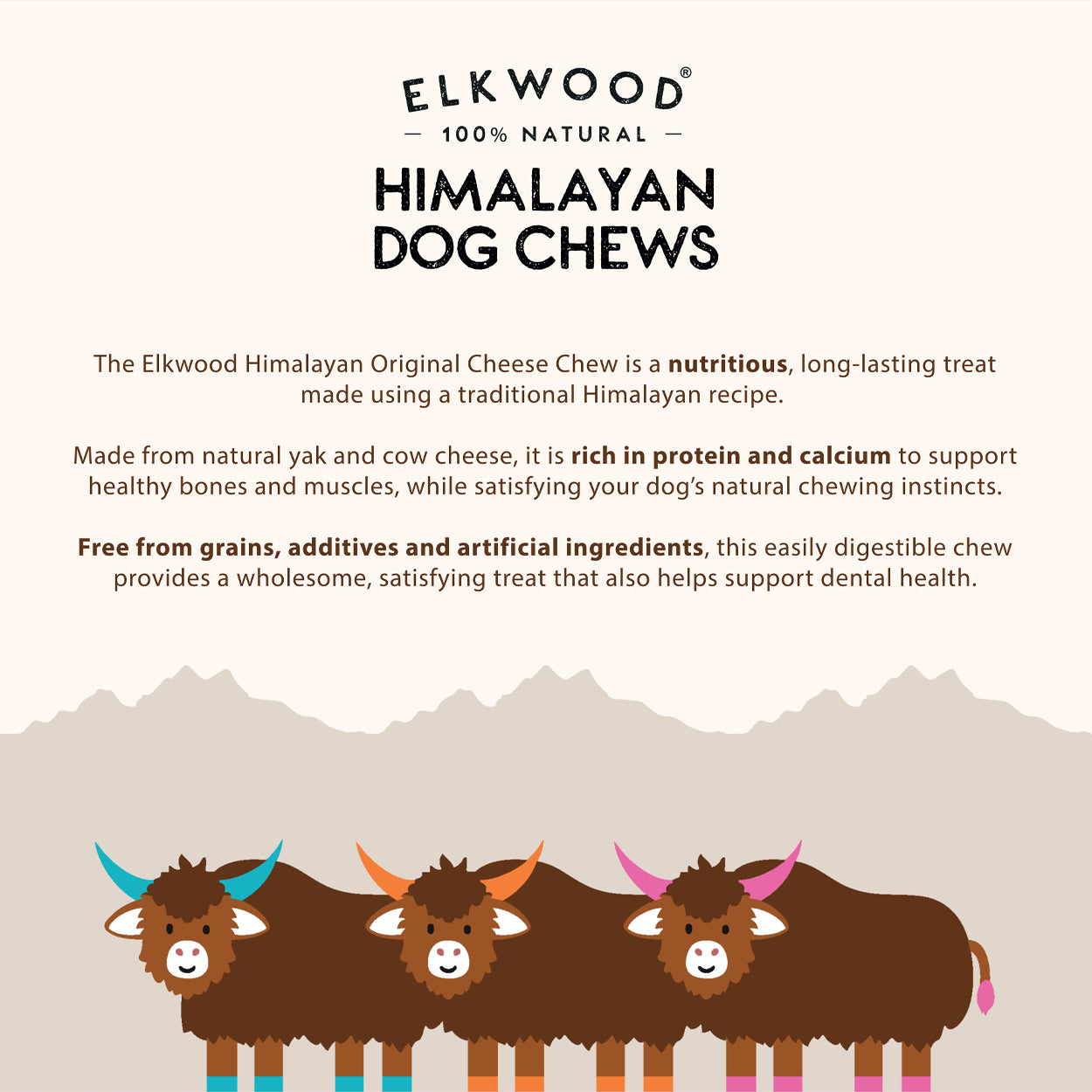 Elkwood 100% Himalayan Yak Strawberry Dog Chew | Small Value Pack (4-Chews)