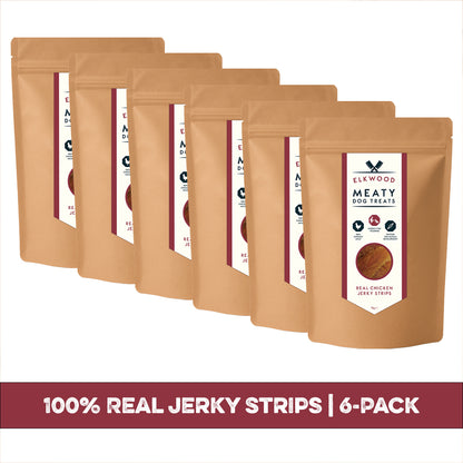 Elkwood 100% Real Chicken Jerky Strips 6-Pack | 6 x 70g