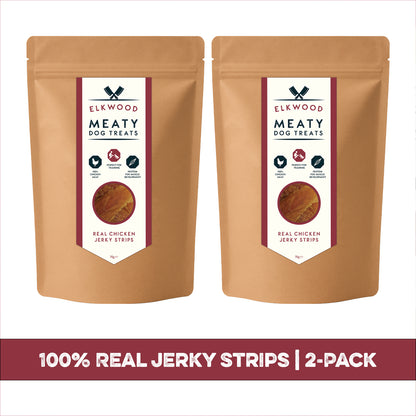 Elkwood 100% Real Chicken Jerky Strips Twin Pack | 2 x 70g