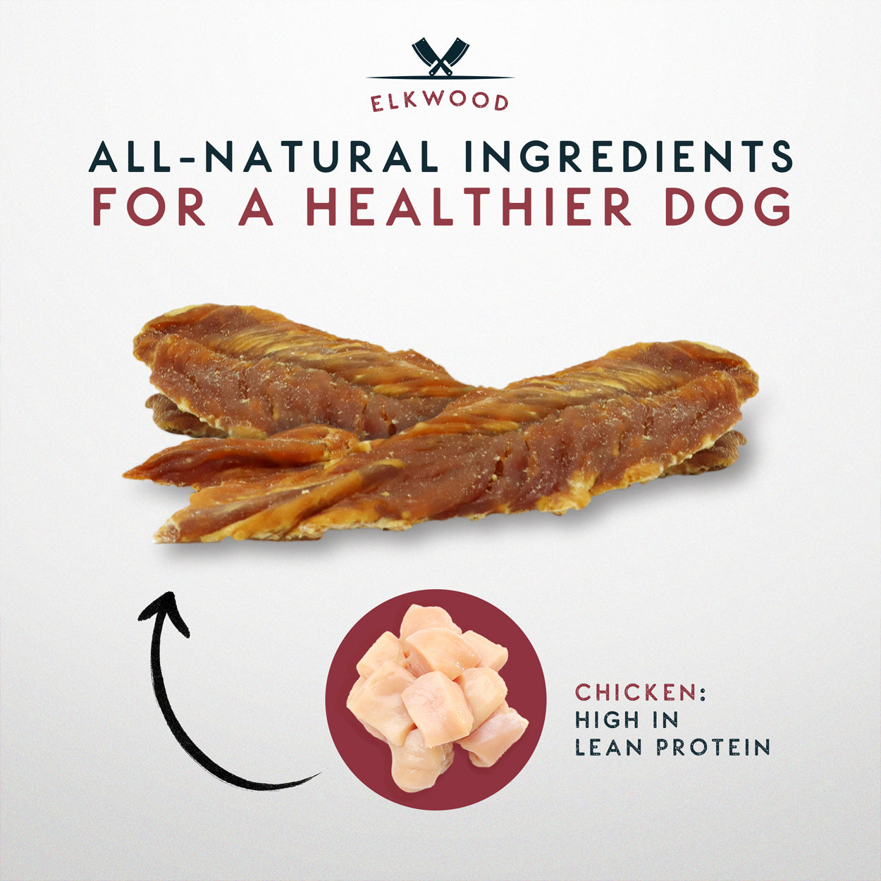 Elkwood 100% Real Chicken Jerky Strips 4-Pack | 4 x 70g