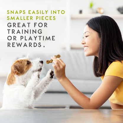 Elkwood Rattlesnaps Peanut & Pumpkin Dental Chew with Chicken Saver Pack | 24 Dental Chews