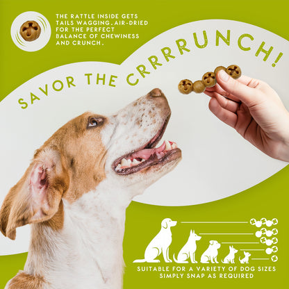 Elkwood Rattlesnaps Peanut & Pumpkin Dental Chew with Chicken Value Pack | 16 Dental Chews