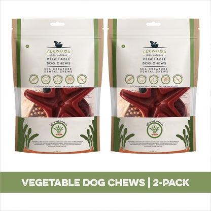 Elkwood Seaweed & Vegetable Dental Dog Chews | Medium Twin Pack