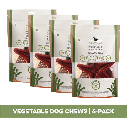 Elkwood Seaweed & Vegetable Dental Dog Chews | Large Value Pack | 4 Packs