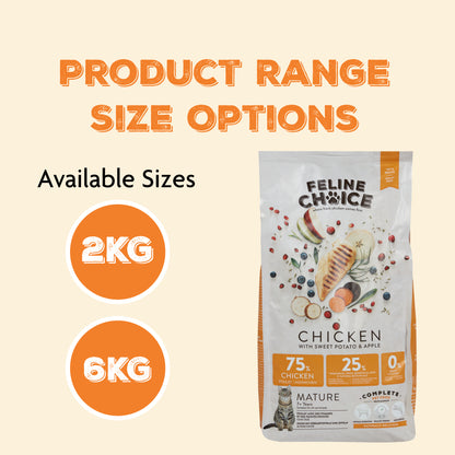 Feline Choice Grain-Free Senior Dry Cat Food – Chicken, Sweet Potato & Apple