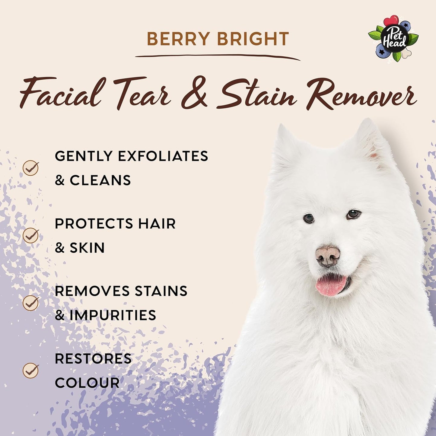 Pet Head Berry Bright Facial & Tear Stain Remover