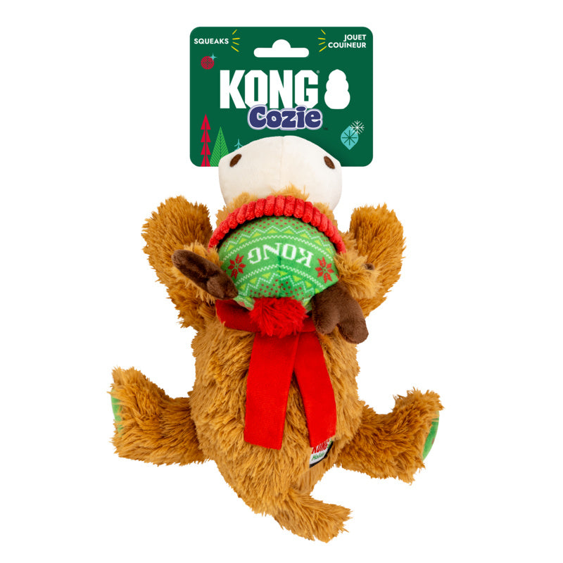 KONG Christmas Holiday Cozie Reindeer Dog Toy