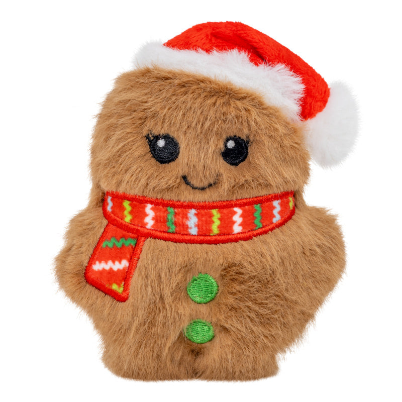 KONG Christmas Snuzzles Mini Santa Gingerbread Dog Toy