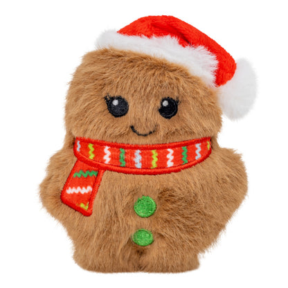 KONG Christmas Snuzzles Mini Santa Gingerbread Dog Toy
