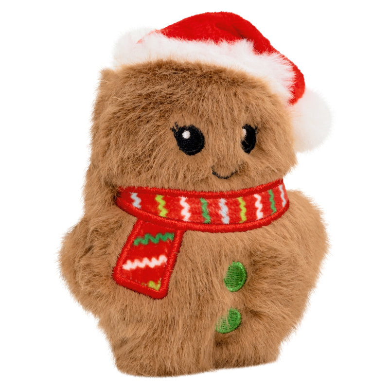 KONG Christmas Snuzzles Mini Santa Gingerbread Dog Toy