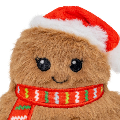 KONG Christmas Snuzzles Mini Santa Gingerbread Dog Toy