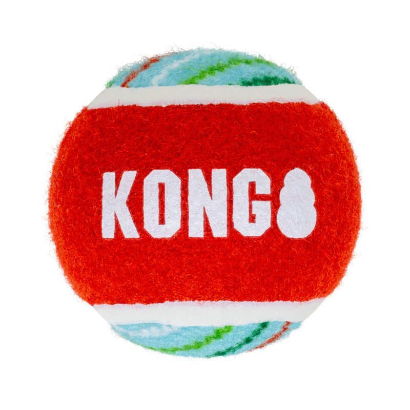 KONG Christmas Holiday SqueakAir® Medium Tennis Balls Dog Toy