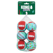 KONG Christmas Holiday SqueakAir® Medium Tennis Balls Dog Toy