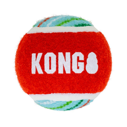 KONG Christmas Holiday SqueakAir® Small Tennis Balls