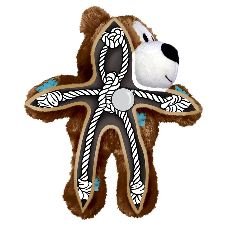 KONG Christmas Holiday Wild Knots Sweater Bear Dog Toy