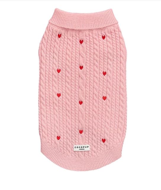 Cocopup Pink Heartstrings Jumper