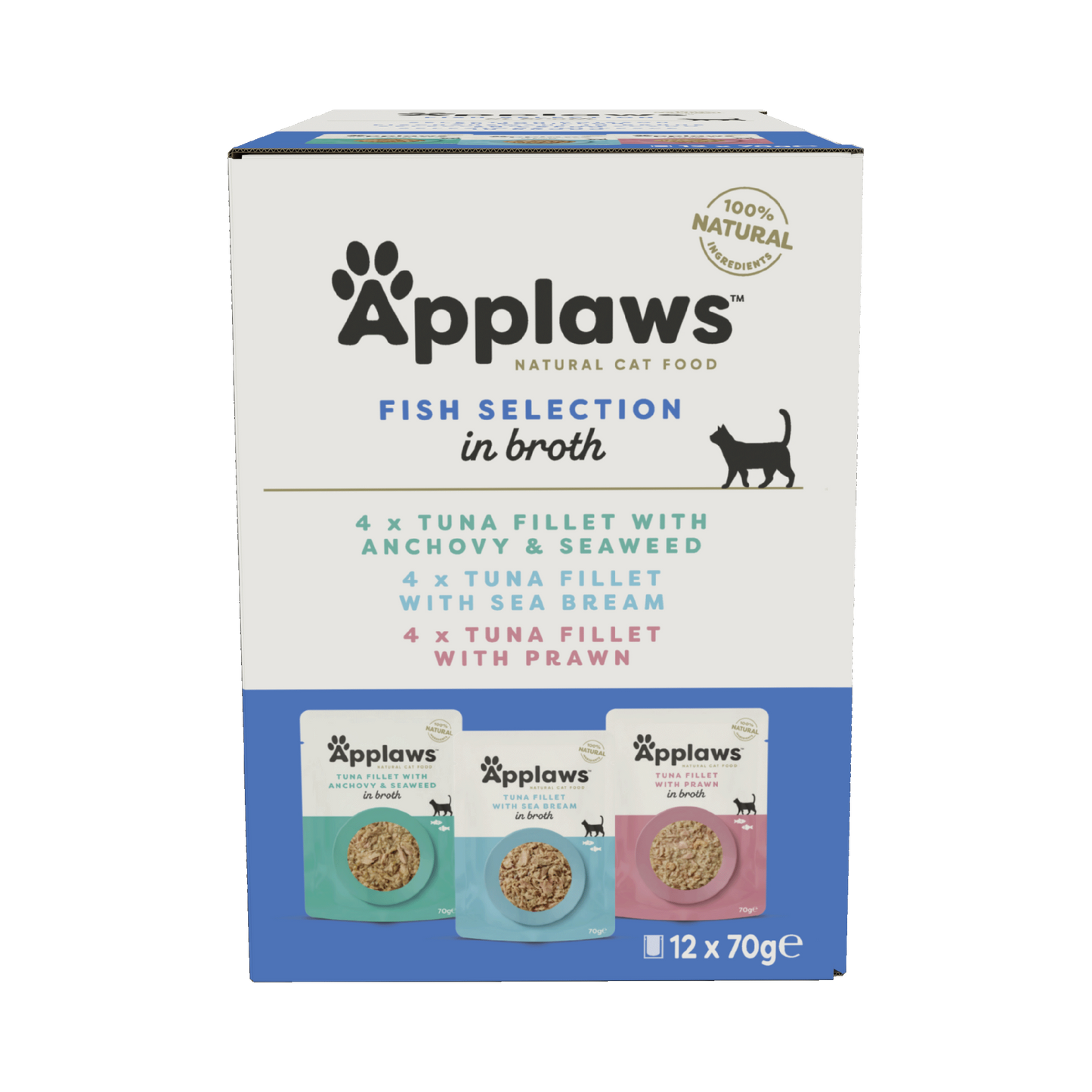 Applaws Cat Broth Pouch 12x70g Multipack - Fish