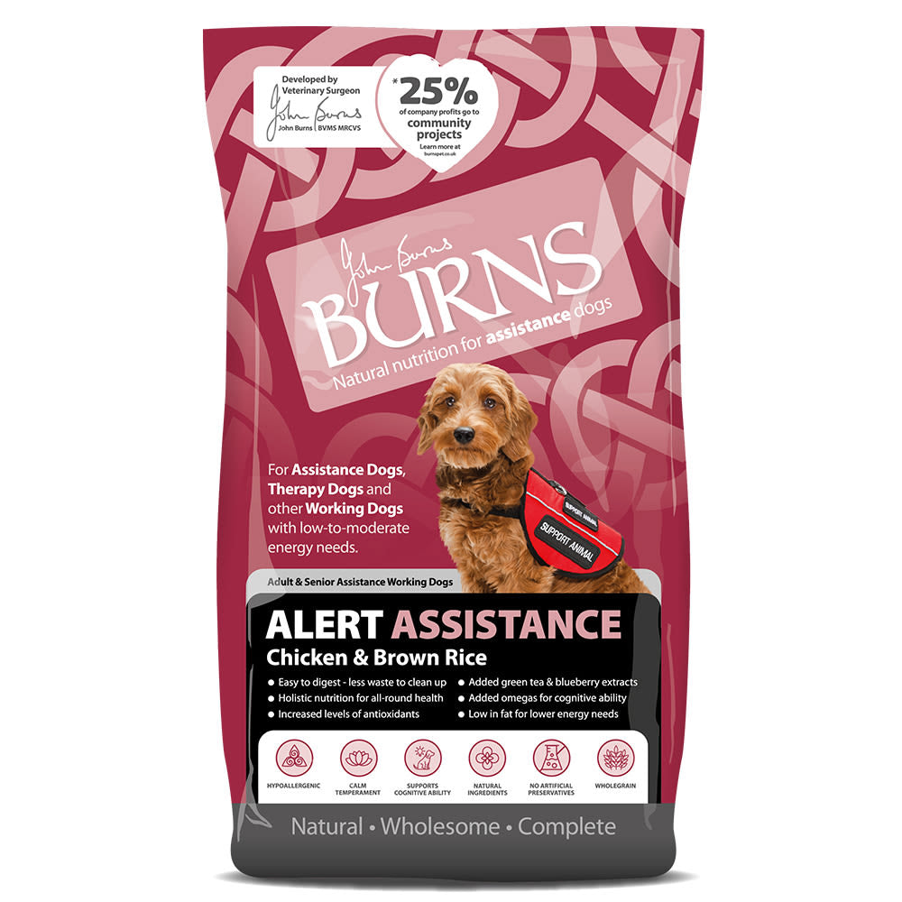 Burns Alert Assistance Adult/Senior Dry Dog Food - Chicken & Brown Rice