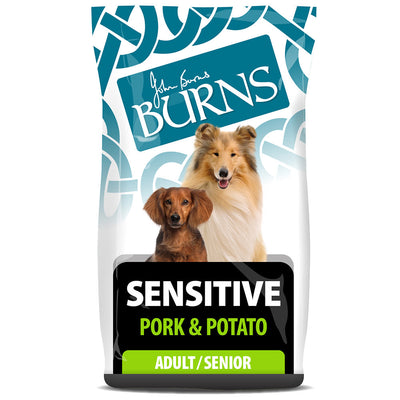 Burns Burns Sensitive Pork Adult Dry Dog Food pet food packaging