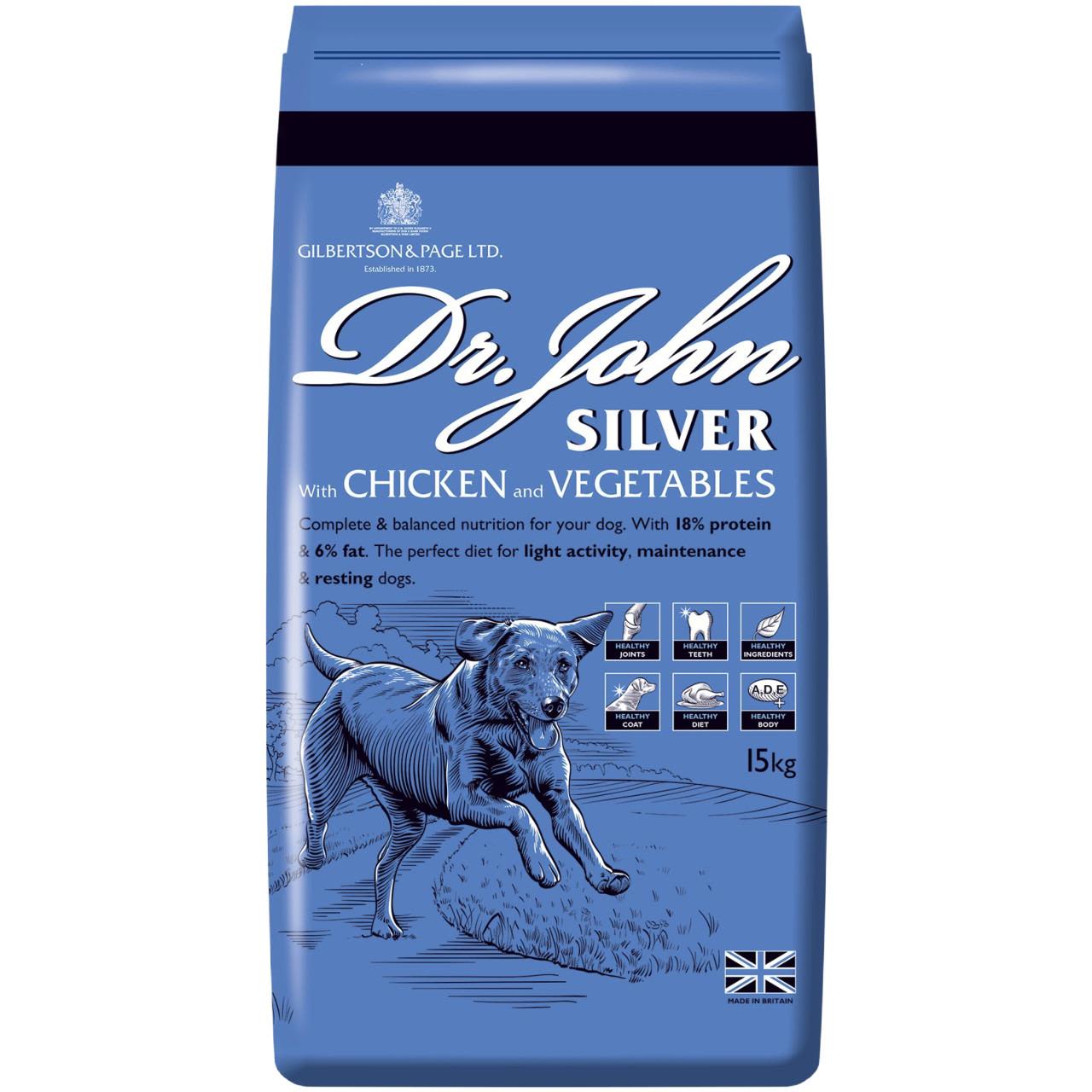 Dr john Dr John Silver Chicken Adult Dry Dog Food pet food packaging
