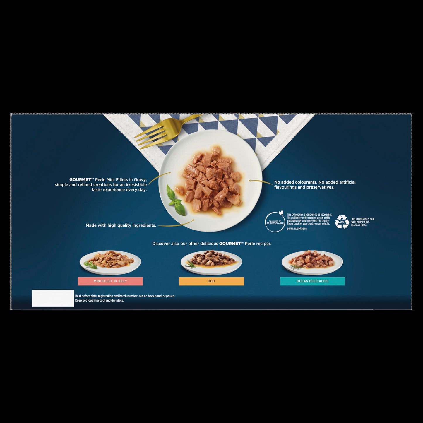 Gourmet Perle Mini Fillets Pouches Adult Wet Cat Food - Chefs Selection in Gravy