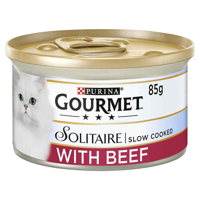 Gourmet Gourmet Solitaire Beef Adult Wet Cat Food pet food packaging