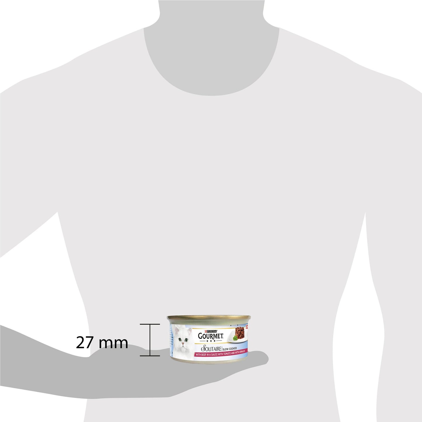 Gourmet Solitaire Adult Wet Cat Food - Beef in Tomato Sauce