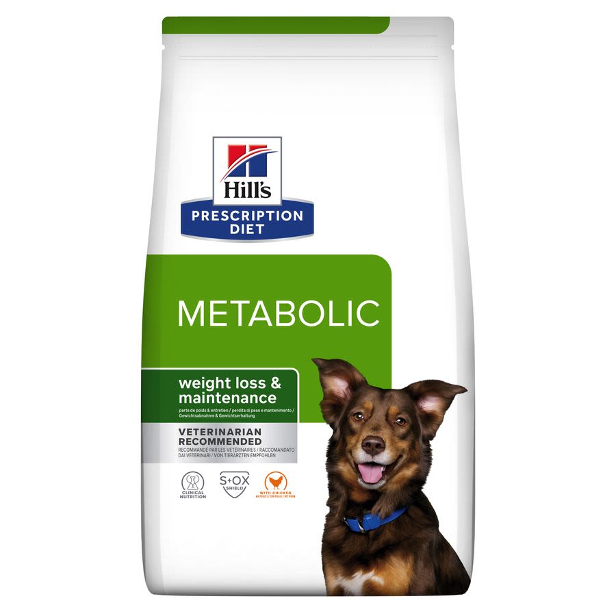 Hill's Hill'S Prescription Metabolic Weight Management Chicken Turkey Adult Dry Dog Food pet food packaging