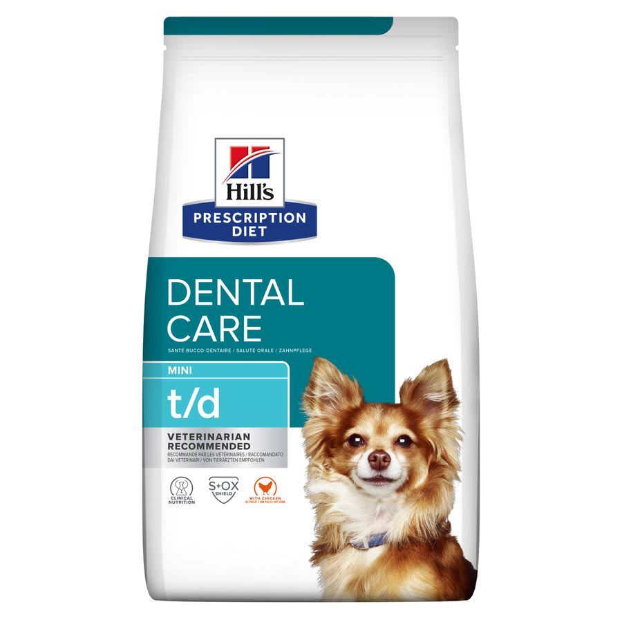 Hill's Hill'S Td Dental Mini Chicken Turkey Adult Dry Dog Food pet food packaging