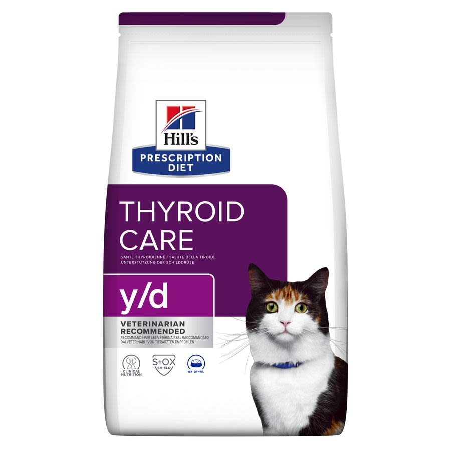 Hill's Hill'S Prescription Thyroid Care Adult Dry Cat Food pet food packaging