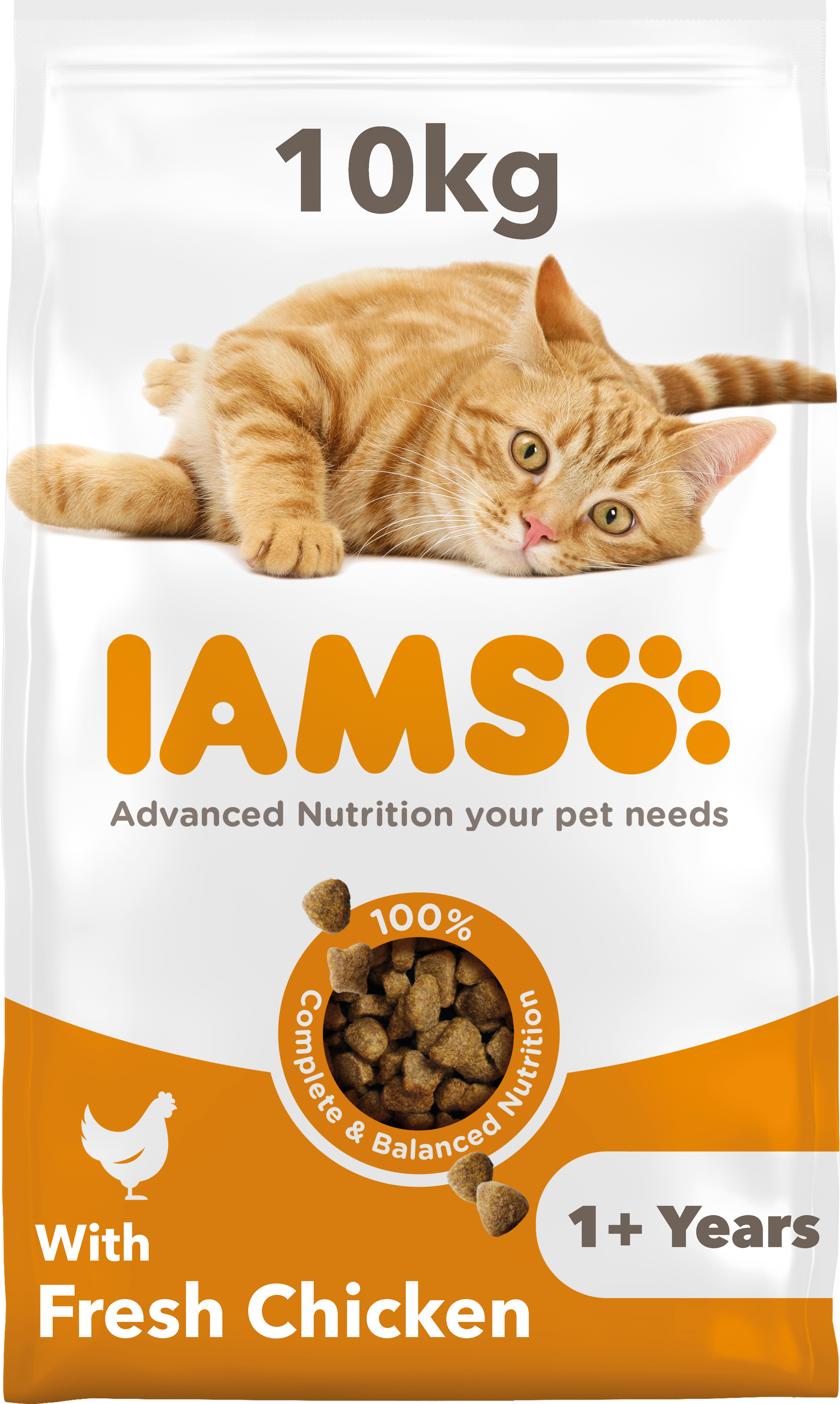 Iams Iams Chicken Pork Turkey Adult Dry Cat Food pet food packaging