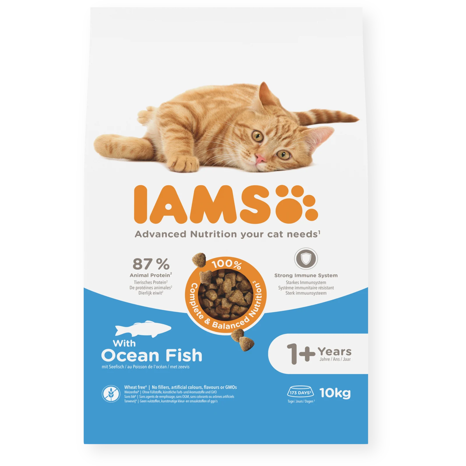 Iams Iams Ocean Chicken Pork Turkey Adult Dry Cat Food pet food packaging