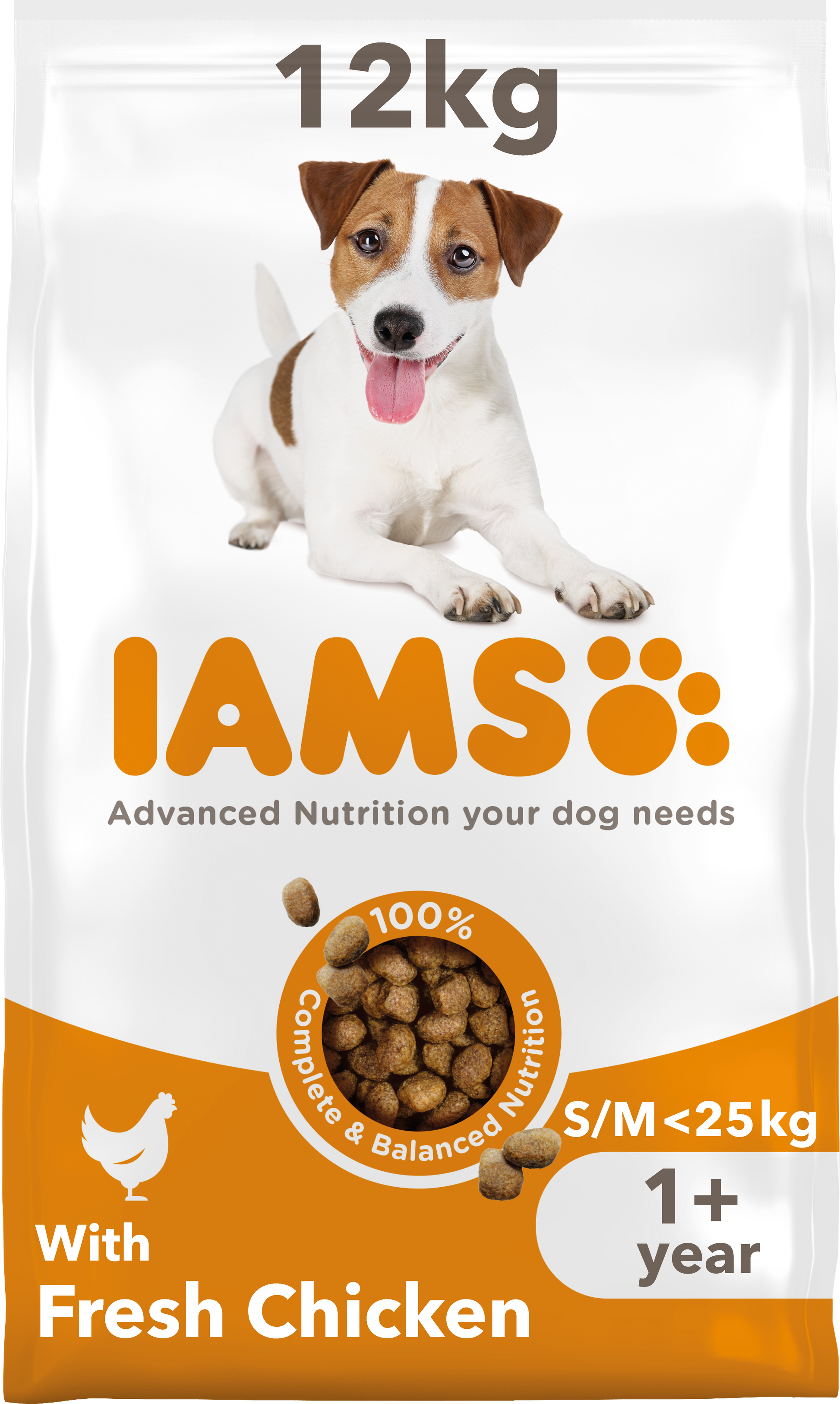 Iams Iams For Chicken Adult Dry Dog Food pet food packaging