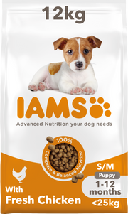 Iams Vitality Puppy Small/Medium Breed Upto 1 Year Dry Dog Food - Fresh Chicken