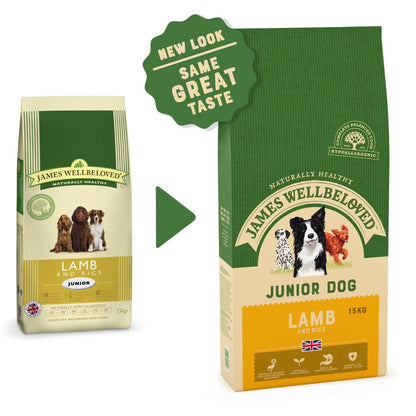 James Wellbeloved Junior Dry Dog Food - Lamb & Rice