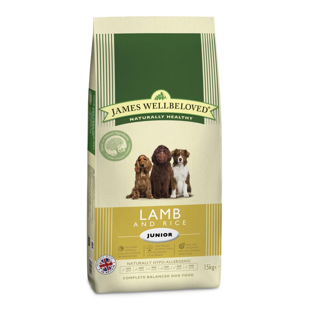 James Wellbeloved Junior Dry Dog Food - Lamb & Rice