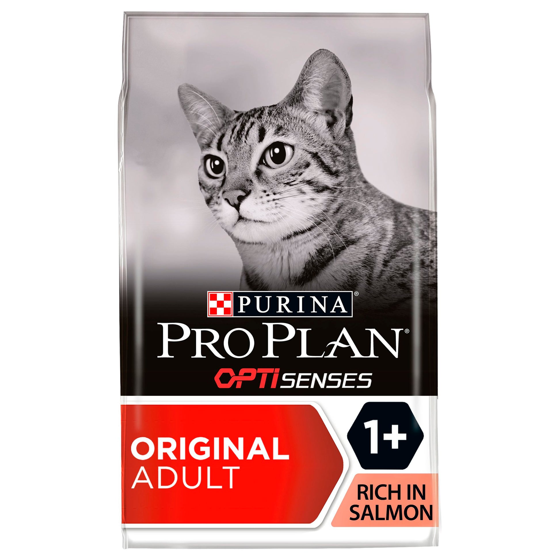 Pro Plan Pro Plan Purina Optisenses Salmon Adult Dry Cat Food pet food packaging