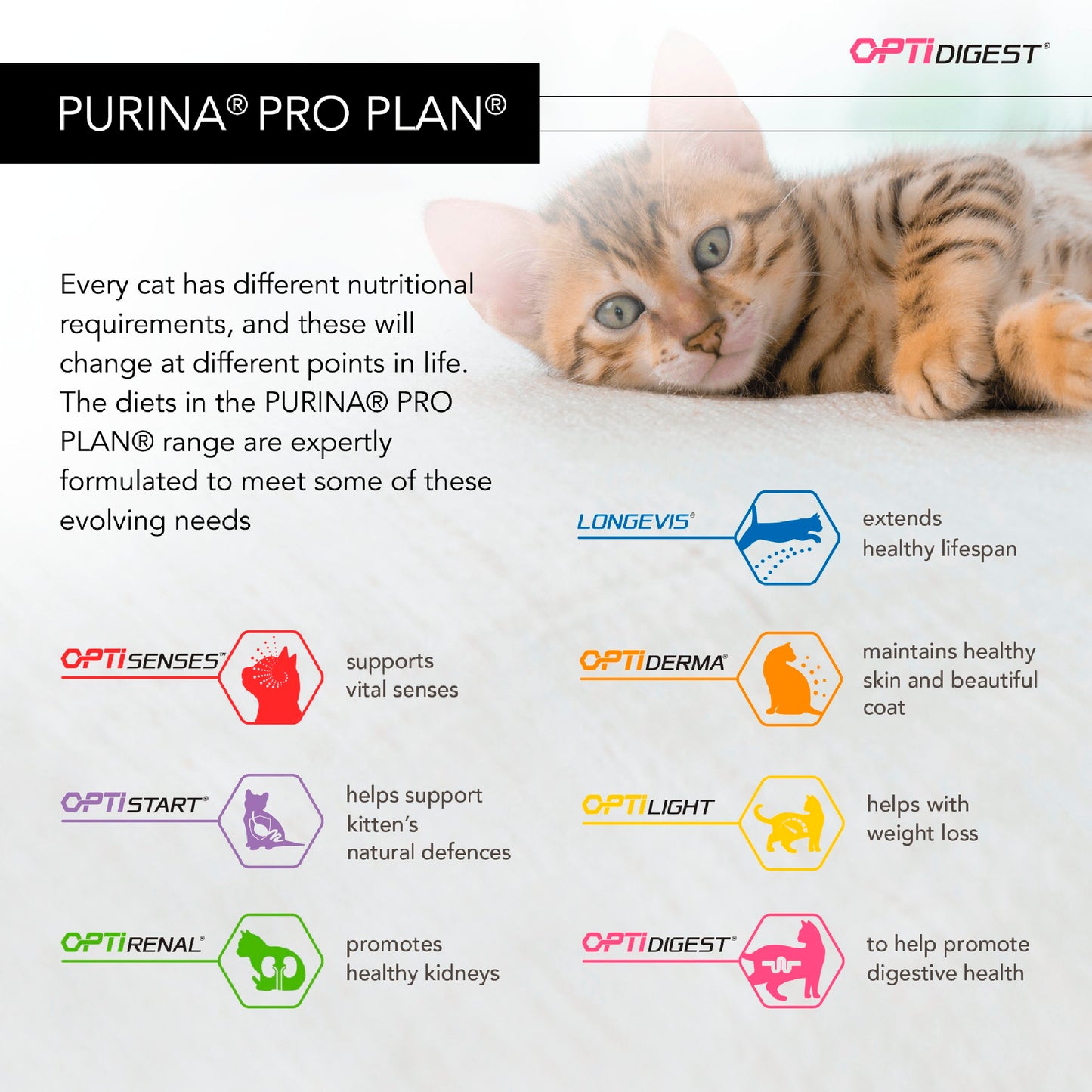Purina Pro Plan Optisenses Original Adult Dry Cat Food - Salmon