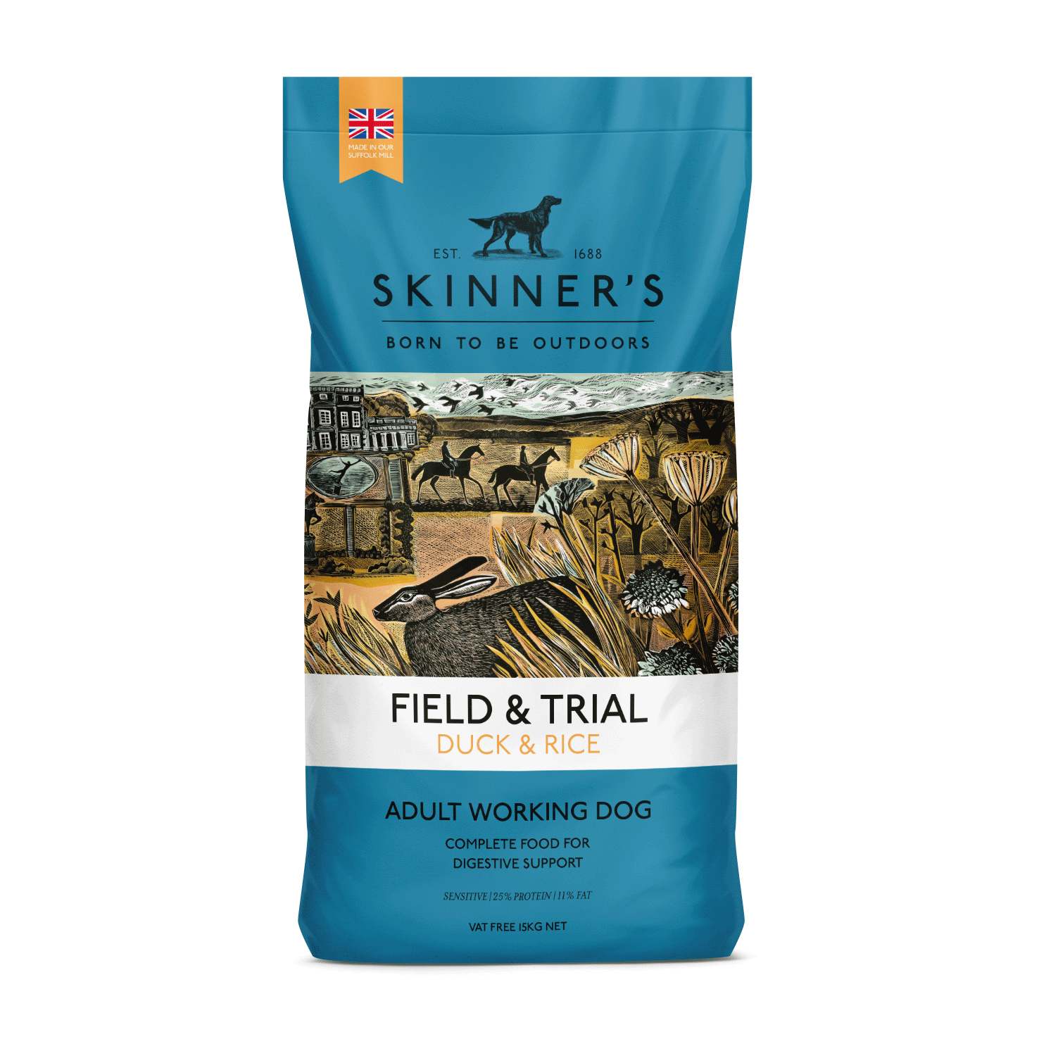 Skinners Skinners Field Trial Hypoallergenic Duck Adult Dry Dog Food pet food packaging