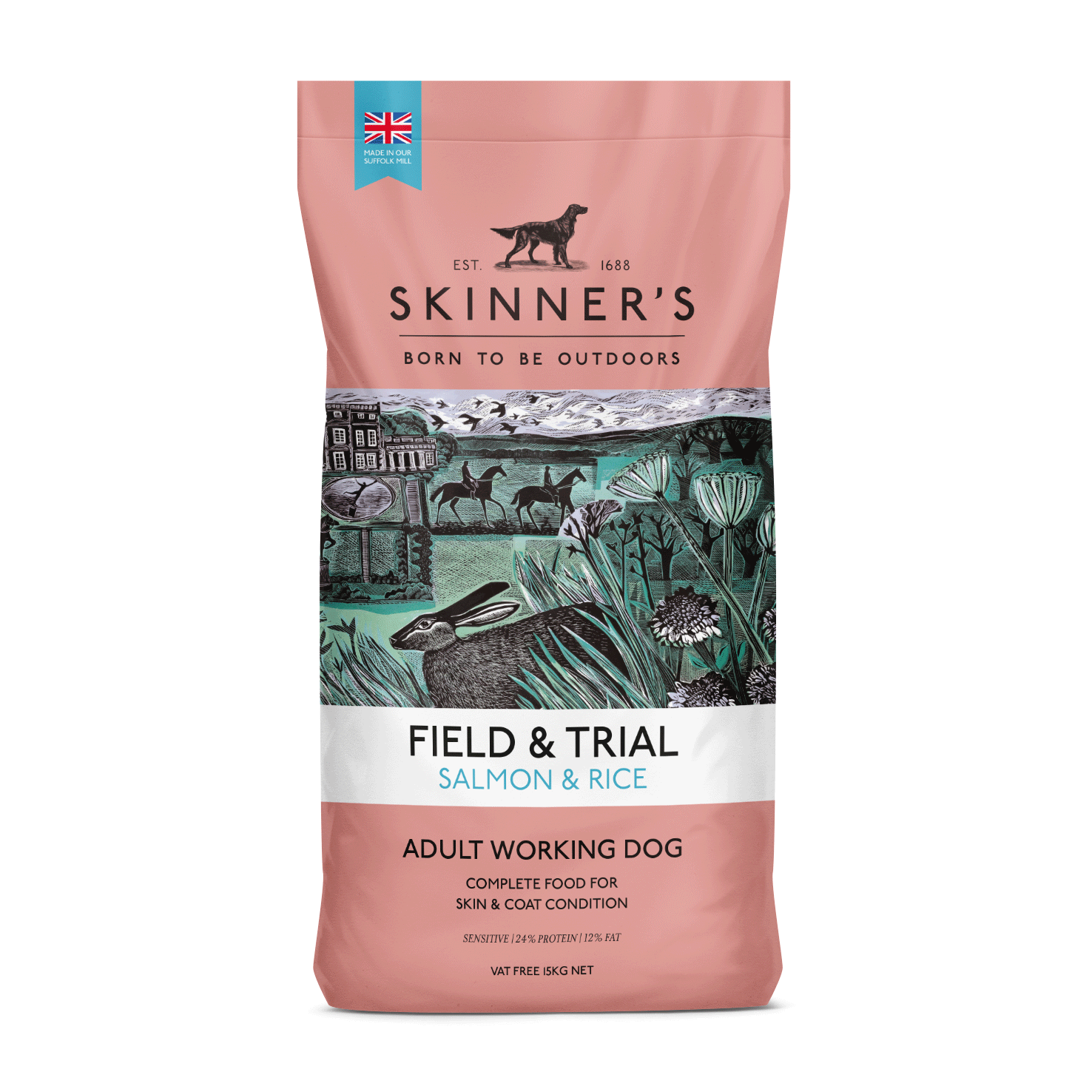 Skinners Skinners Field Trial Hypoallergenic Salmon Adult Dry Dog Food pet food packaging