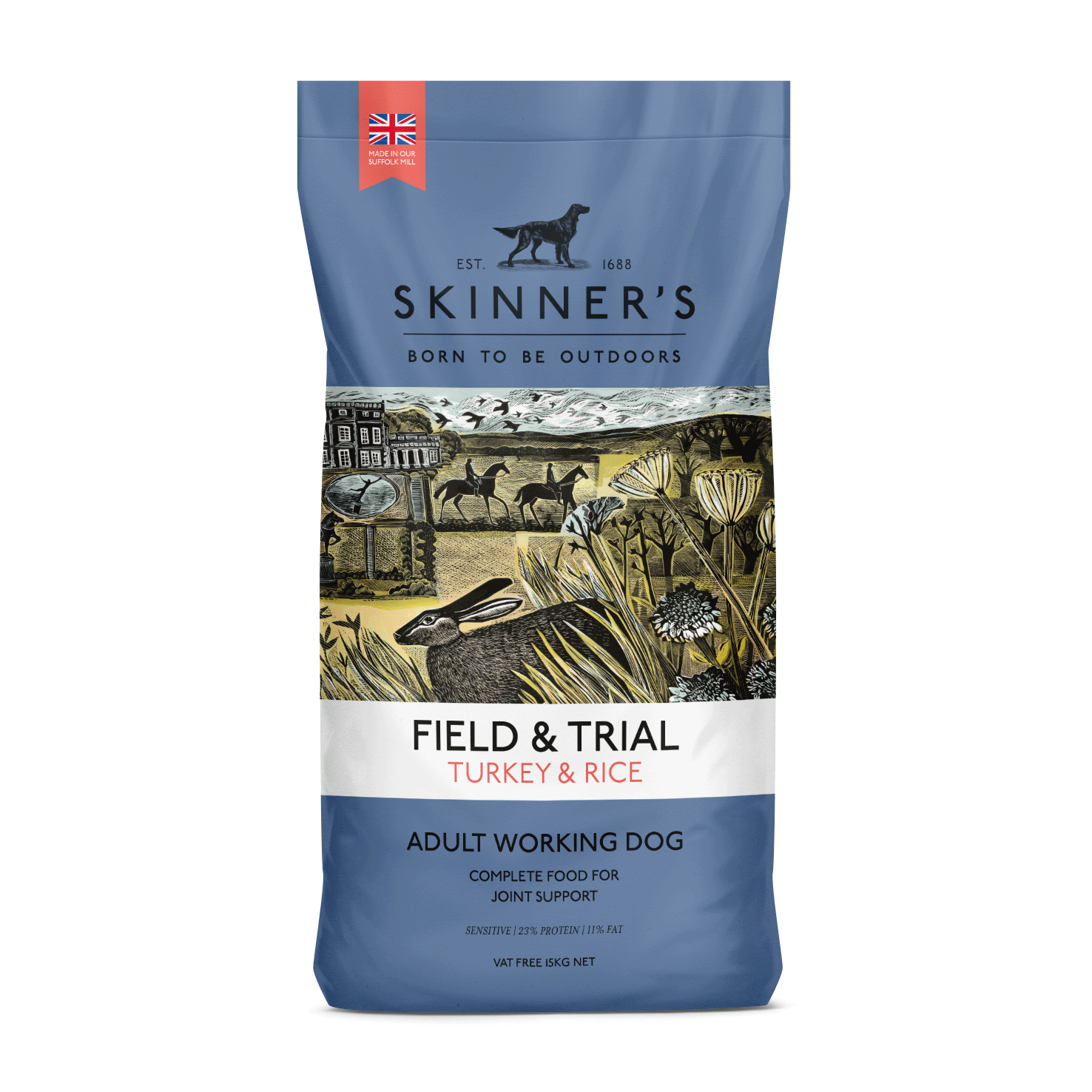 Skinners Skinners Skinner Field Trial Turkey Adult Dry Dog Food pet food packaging
