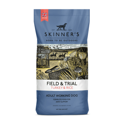 Skinners Skinners Ha Field Trial Turkey Adult Dry Dog pet food packaging