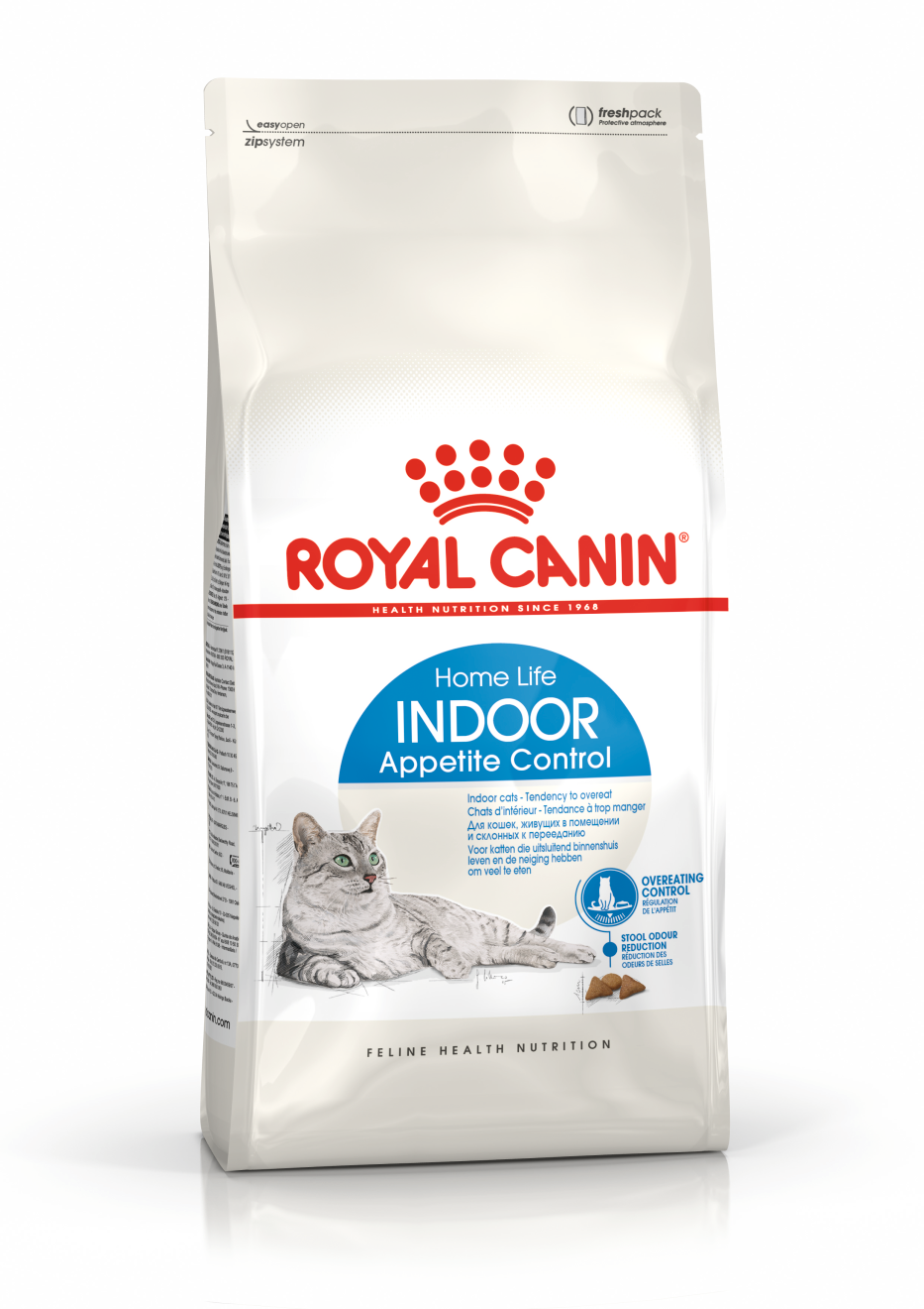 Royal Canin Royal Canin Health Indoor Appetite Control Adult Dry Cat Food pet food packaging