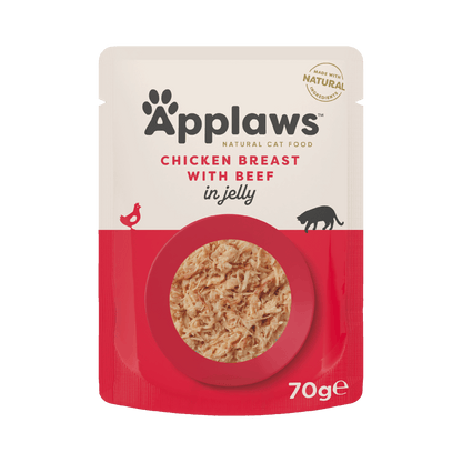 Applaws Cat Pouch 70g Chicken with Beef in Jelly