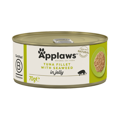 Applaws Cat Tin 70g Tuna with Seaweed in Jelly