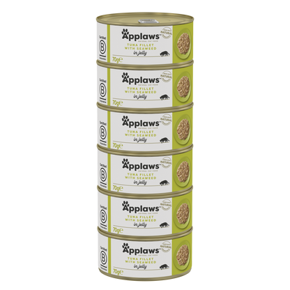 Applaws Cat Tin 70g Tuna with Seaweed in Jelly